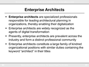 Lectures on Enterprise Architecture